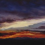 Alamosa Sunset oil on canvas 24 x 30 inches